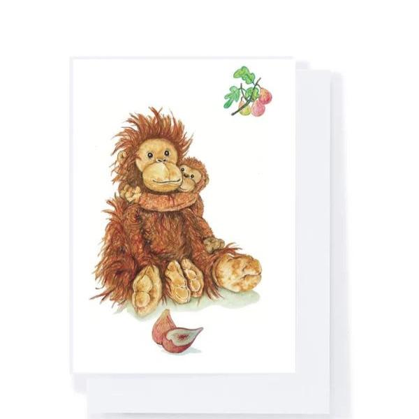 Nana Huchy Greeting Card - Orangutan