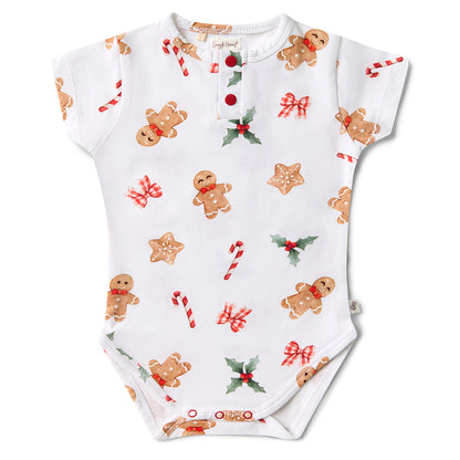 Snuggle Hunny Bodysuit Short Sleeve - Gingerbread