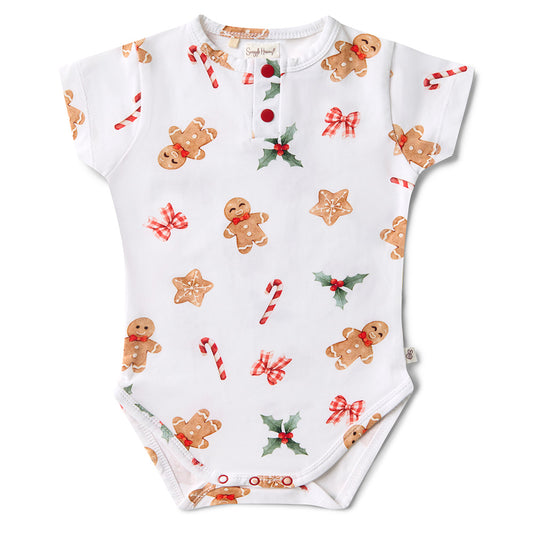 Snuggle Hunny Bodysuit Short Sleeve - Gingerbread