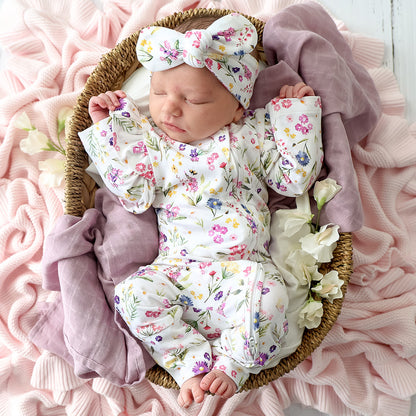 SNUGGLE HUNNY | CONVERTIBLE FRILL ROMPER | GRACIE