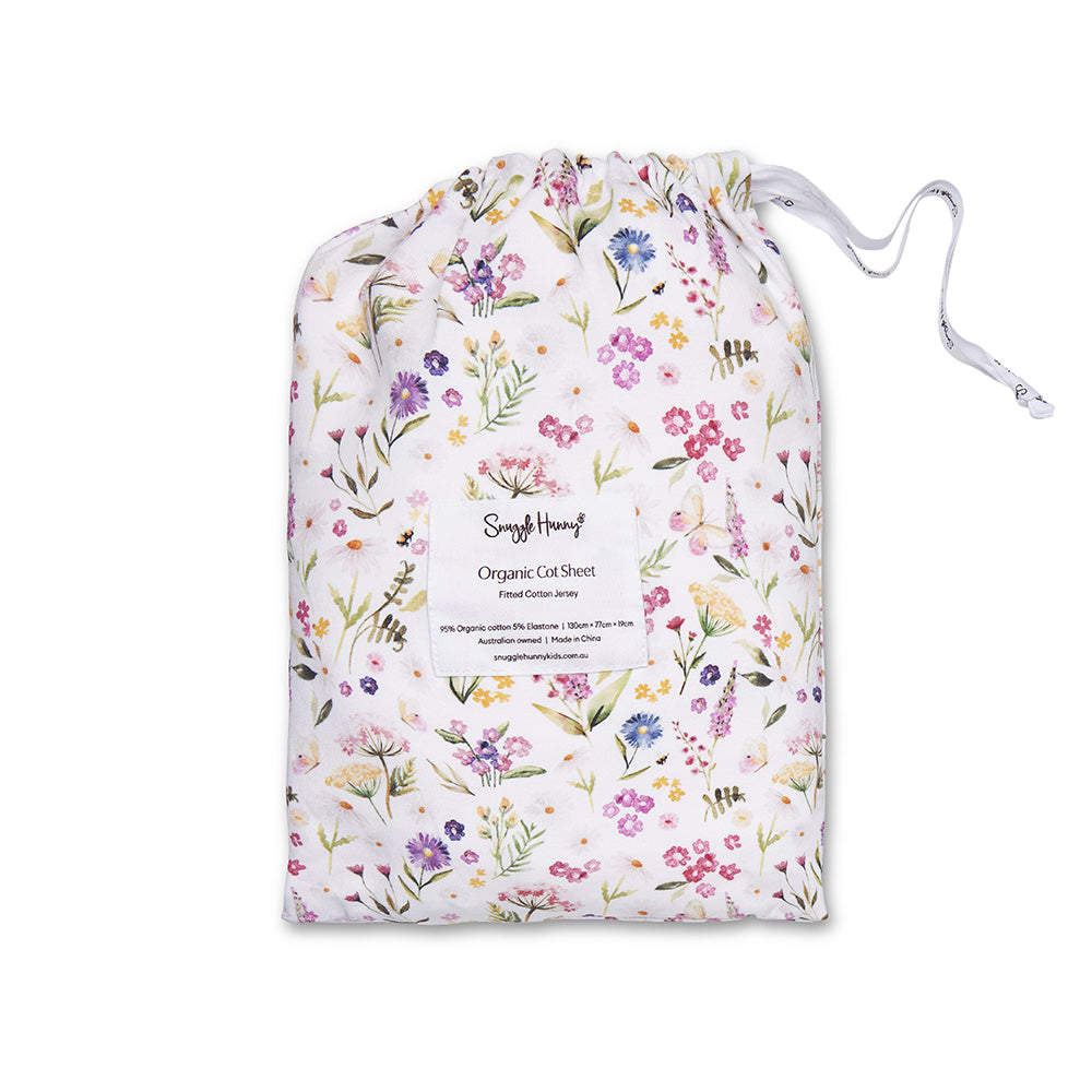 SNUGGLE HUNNY | FITTED COT SHEET | GRACIE