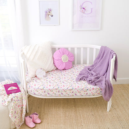 SNUGGLE HUNNY | FITTED COT SHEET | GRACIE