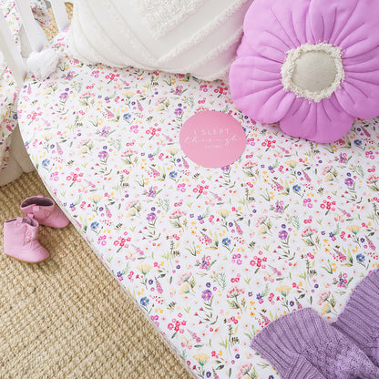 SNUGGLE HUNNY | FITTED COT SHEET | GRACIE