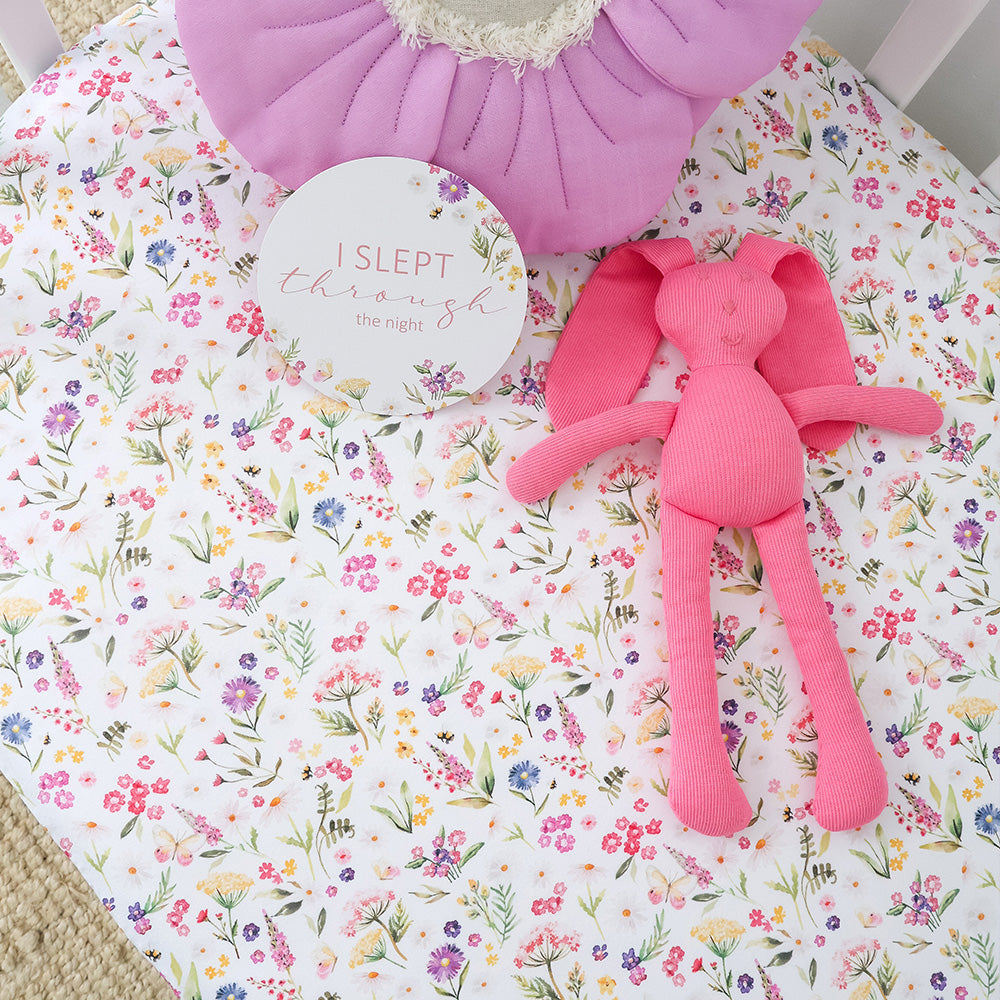 SNUGGLE HUNNY | FITTED COT SHEET | GRACIE