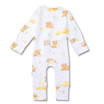 SNUGGLE HUNNY | CONVERTIBLE ROMPER | HIGHLAND COWS