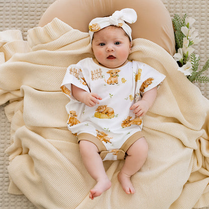 SNUGGLE HUNNY | ORGANIC OVERSIZED ROMPER | HIGHLAND COWS