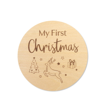 SNUGGLE HUNNY | WOODEN MILESTONE DISC | CHRISTMAS/EASTER