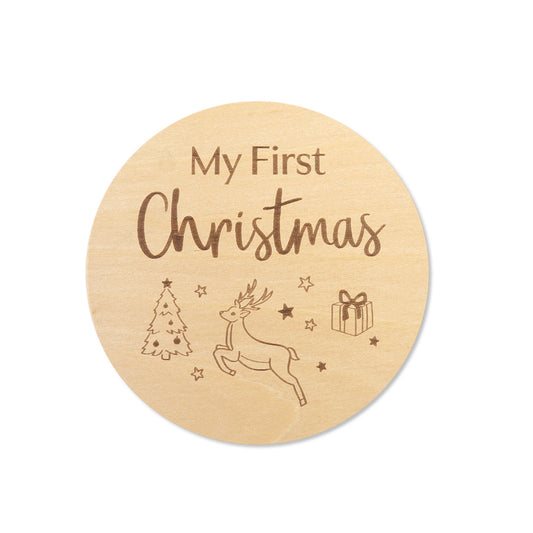 SNUGGLE HUNNY | WOODEN MILESTONE DISC | CHRISTMAS/EASTER