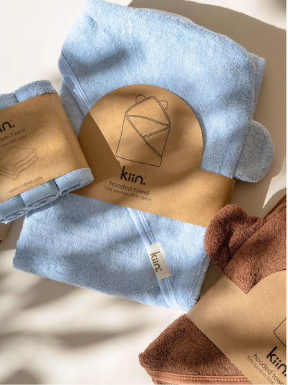 Kiin Hooded Bamboo Towel - Sky