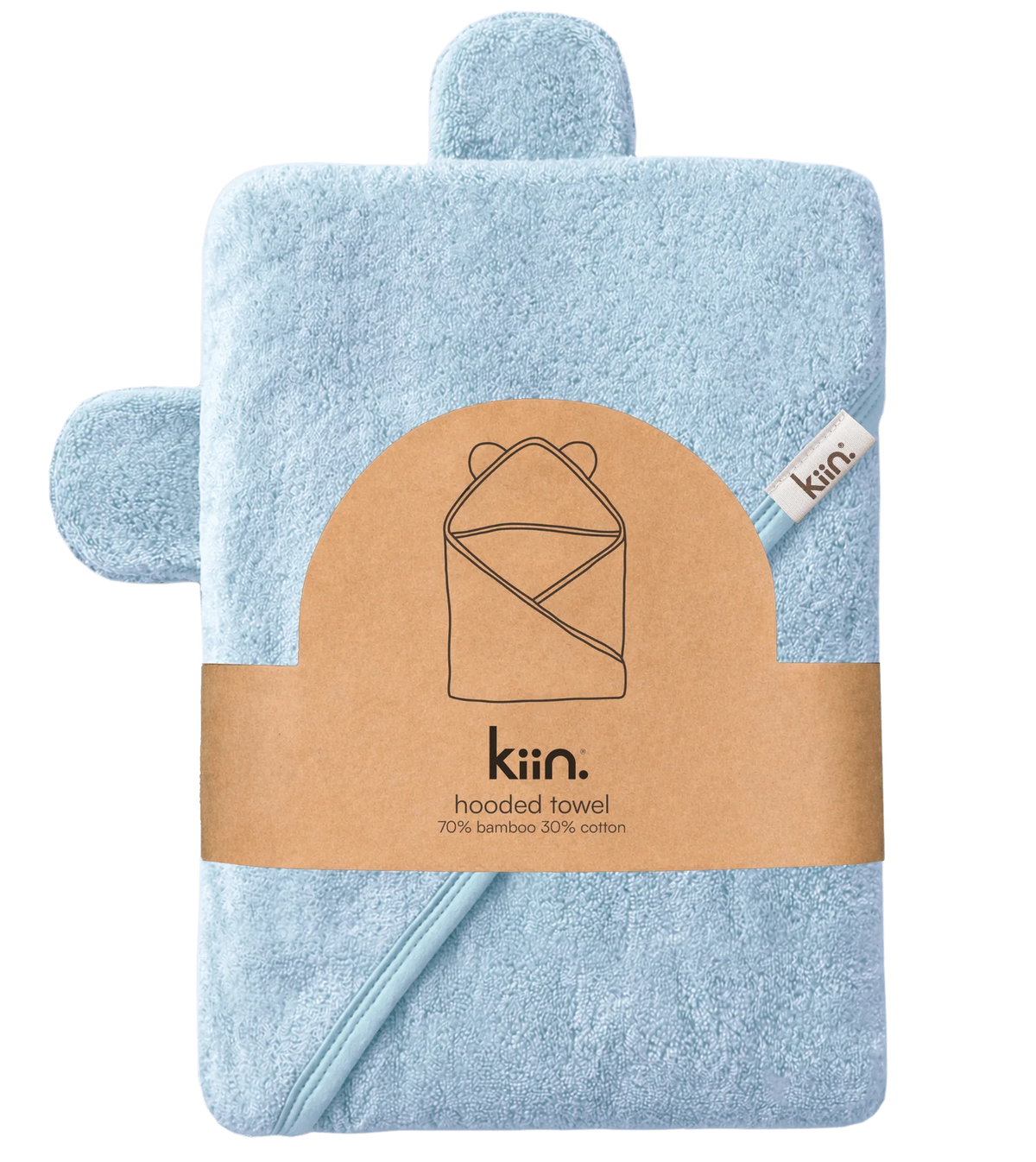 Kiin Hooded Bamboo Towel - Sky