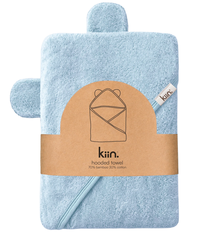 Kiin Hooded Bamboo Towel - Sky