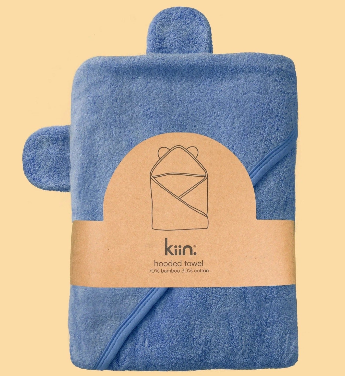 Hooded Bamboo Towel - Blue Shadow