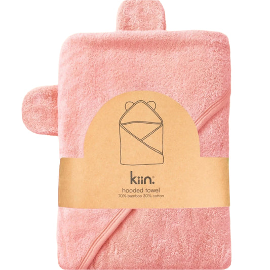 Kiin Hooded Bamboo Towel - Peony