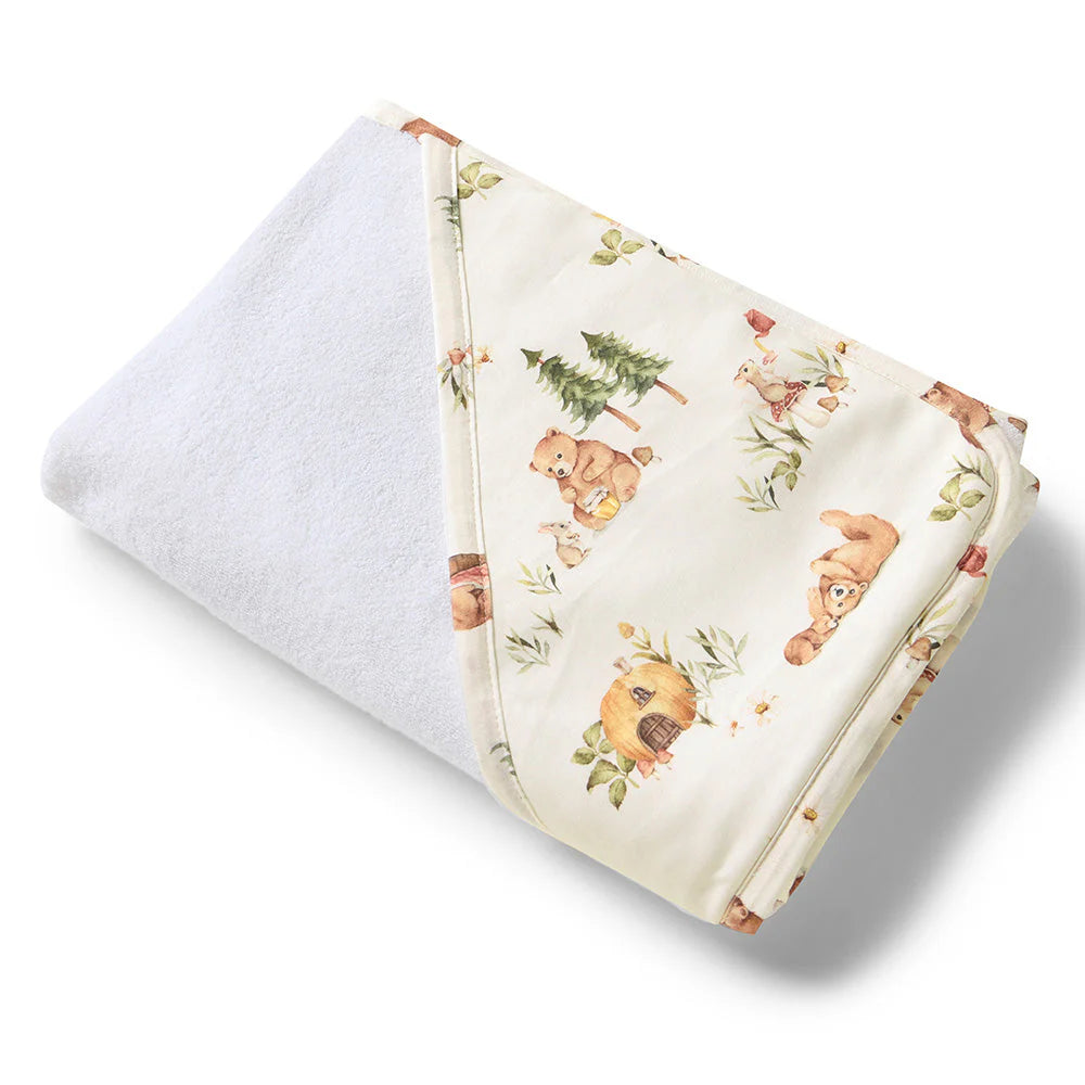 Snuggle Hunny Hooded Organic Cotton Towel - Bears