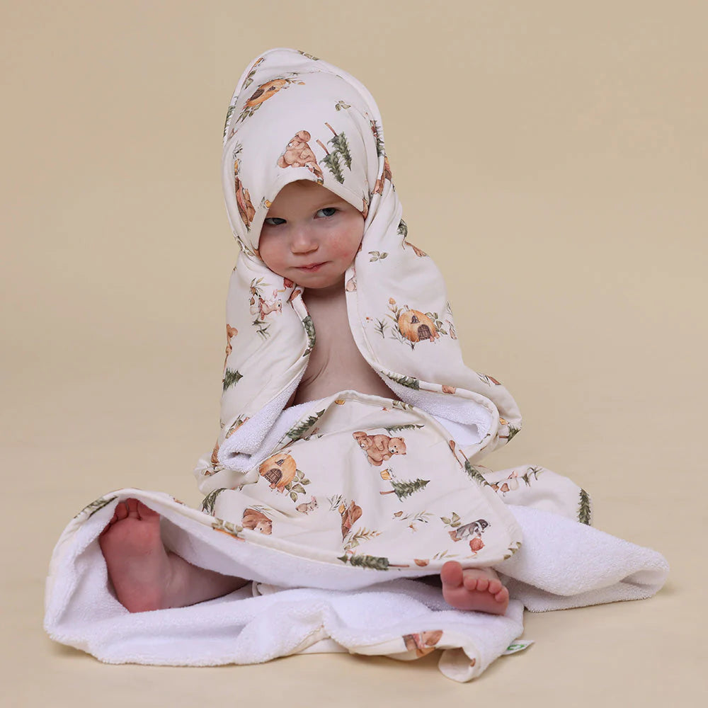 Snuggle Hunny Hooded Organic Cotton Towel - Bears