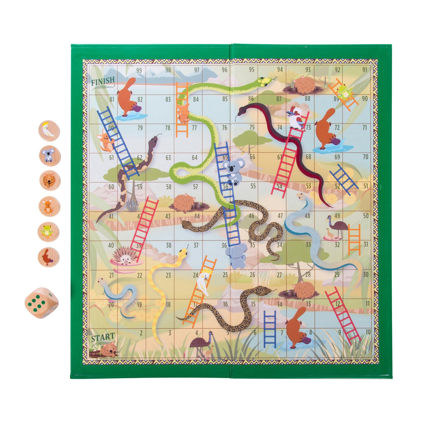 AUSSIE ANIMALS SNAKES AND LADDERS