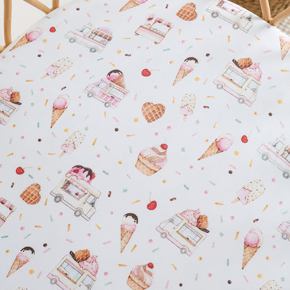 SNUGGLE HUNNY | FITTED BASSINET AND CHANGE PAD COVER | ICE CREAMS