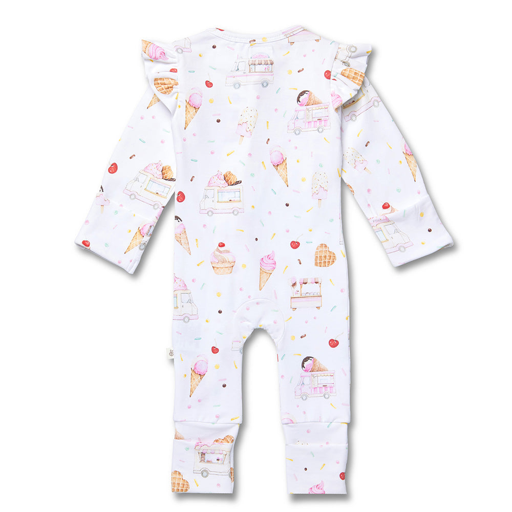 SNUGGLE HUNNY | CONVERTIBLE FRILL ROMPER | ICE CREAMS