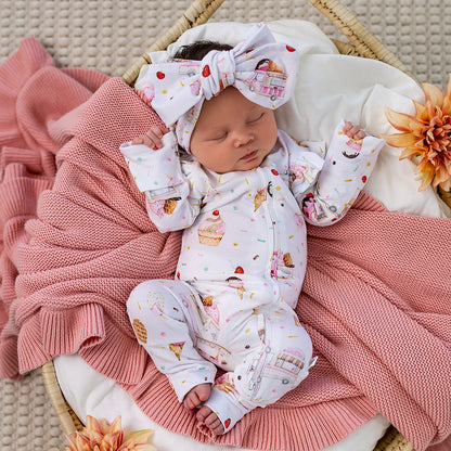 SNUGGLE HUNNY | CONVERTIBLE FRILL ROMPER | ICE CREAMS