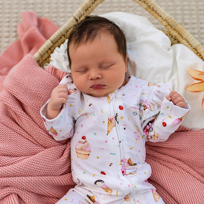 SNUGGLE HUNNY | CONVERTIBLE FRILL ROMPER | ICE CREAMS