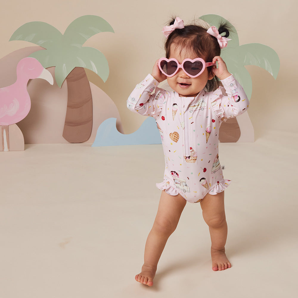 SNUGGLE HUNNY FRILL SWIMSUIT | ICE CREAMS
