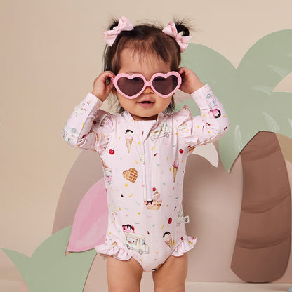SNUGGLE HUNNY FRILL SWIMSUIT | ICE CREAMS