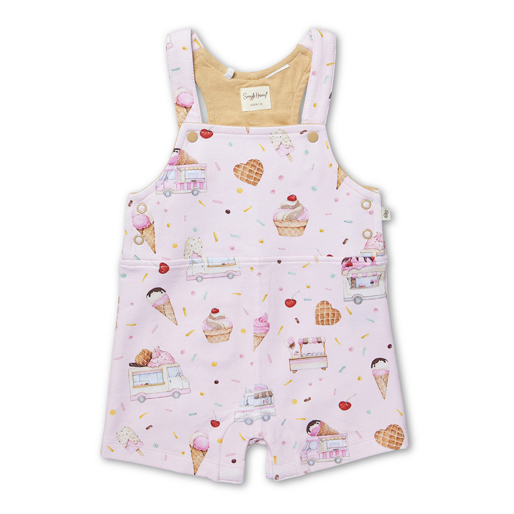 SNUGGLE HUNNY ORGANIC JOEY SHORT OVERALL | ICE CREAMS
