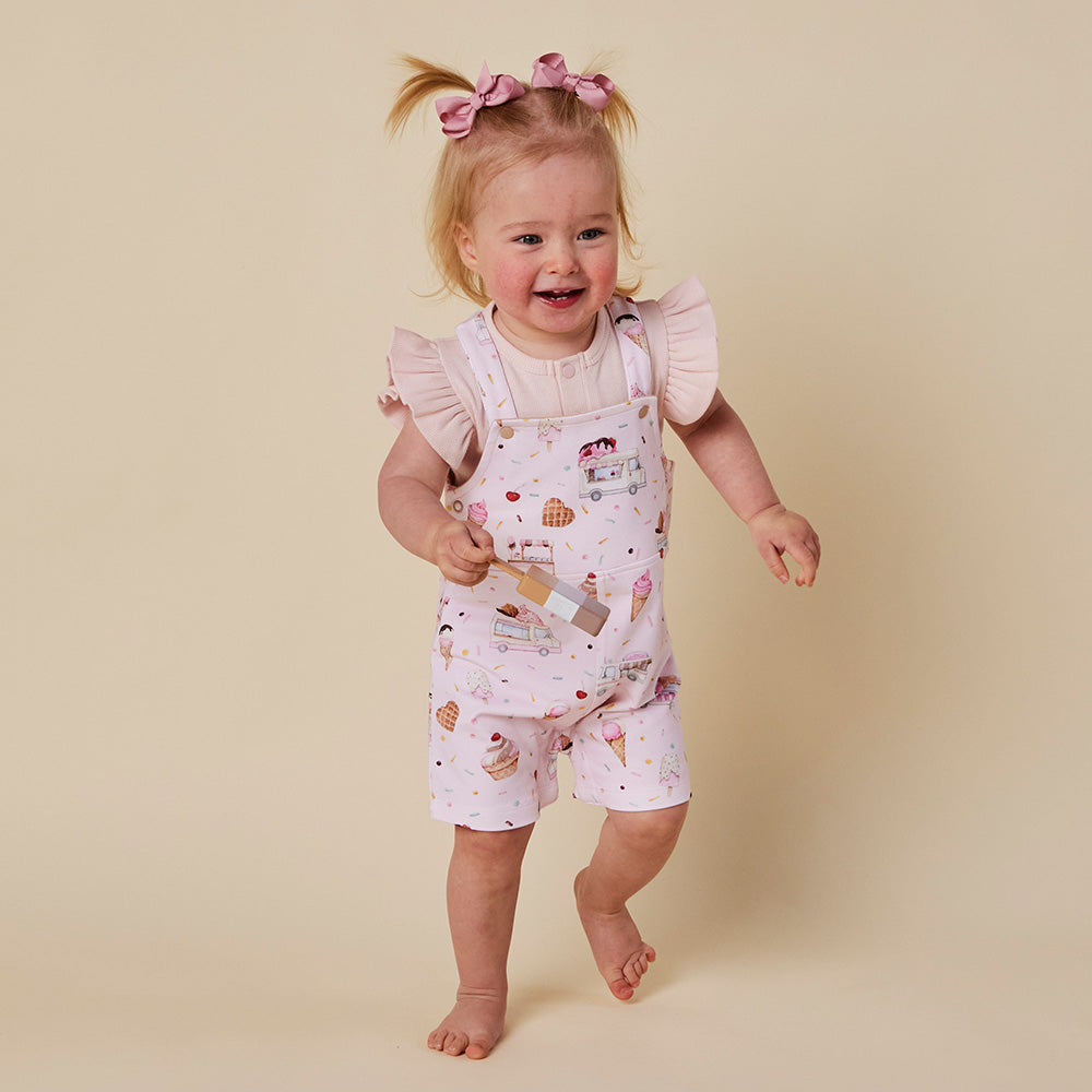 SNUGGLE HUNNY ORGANIC JOEY SHORT OVERALL | ICE CREAMS