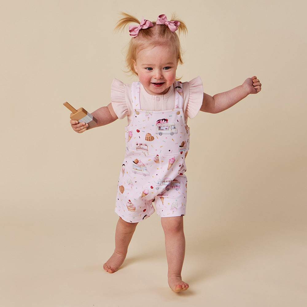 SNUGGLE HUNNY ORGANIC JOEY SHORT OVERALL | ICE CREAMS