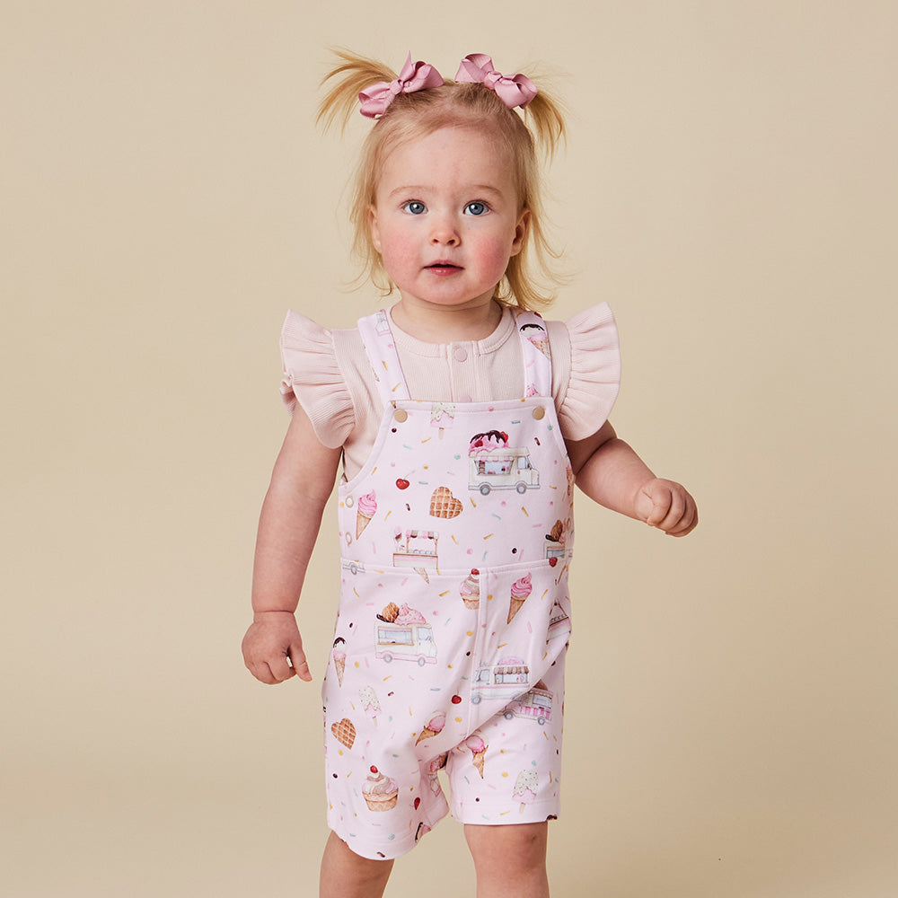 SNUGGLE HUNNY ORGANIC JOEY SHORT OVERALL | ICE CREAMS