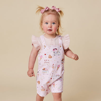 SNUGGLE HUNNY ORGANIC JOEY SHORT OVERALL | ICE CREAMS