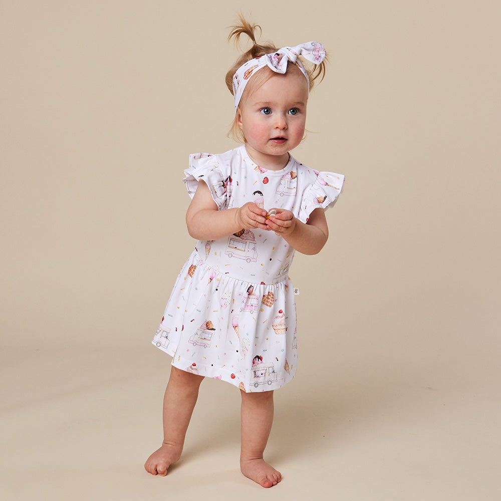 SNUGGLE HUNNY | SHORT SLEEVE DRESS | ICE CREAMS