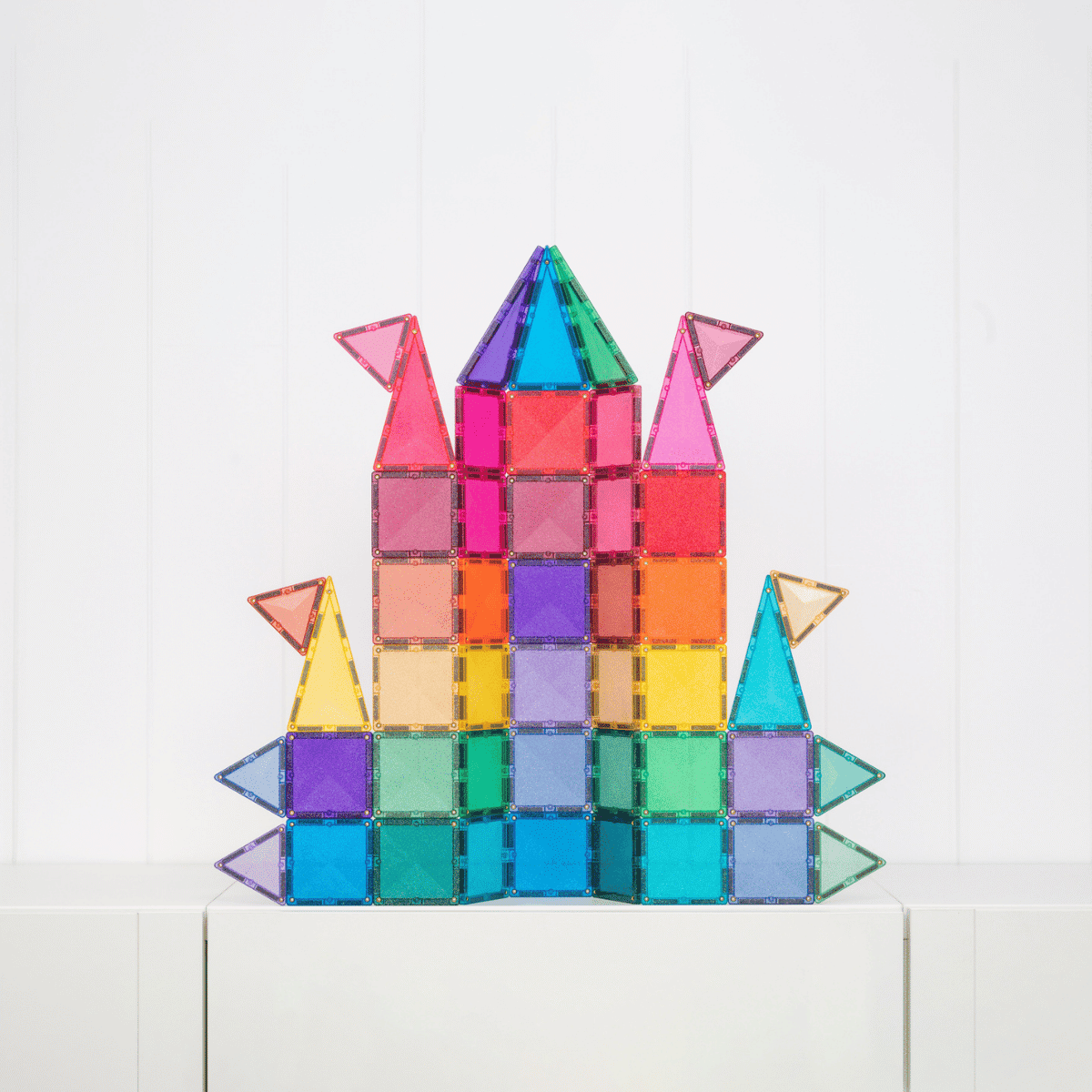 Connetix Tiles - 48 Piece Glitter Castle Pack