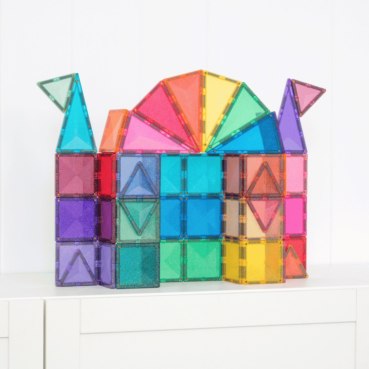 Connetix Tiles - 48 Piece Glitter Castle Pack