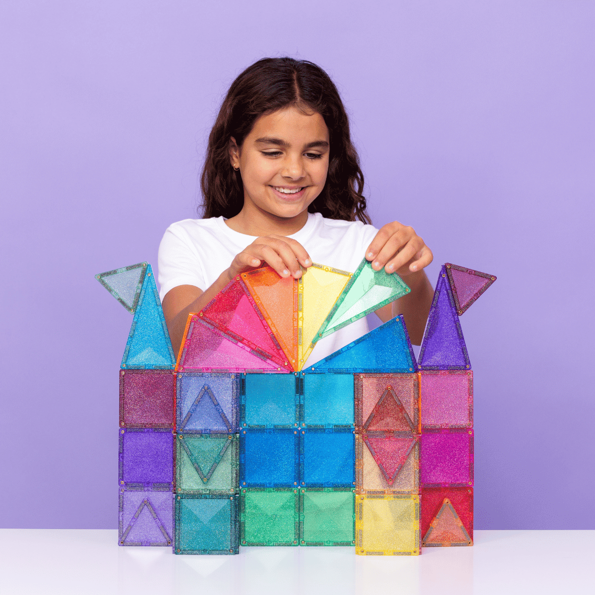 Connetix Tiles - 48 Piece Glitter Castle Pack