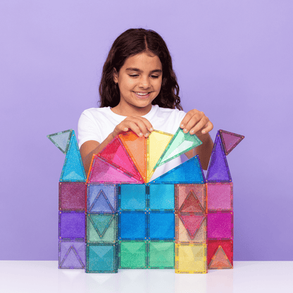 Connetix Tiles - 48 Piece Glitter Castle Pack