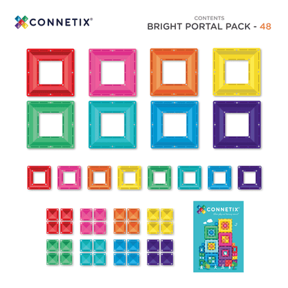 Connetix Tiles - 48 Piece Bright Portal Pack