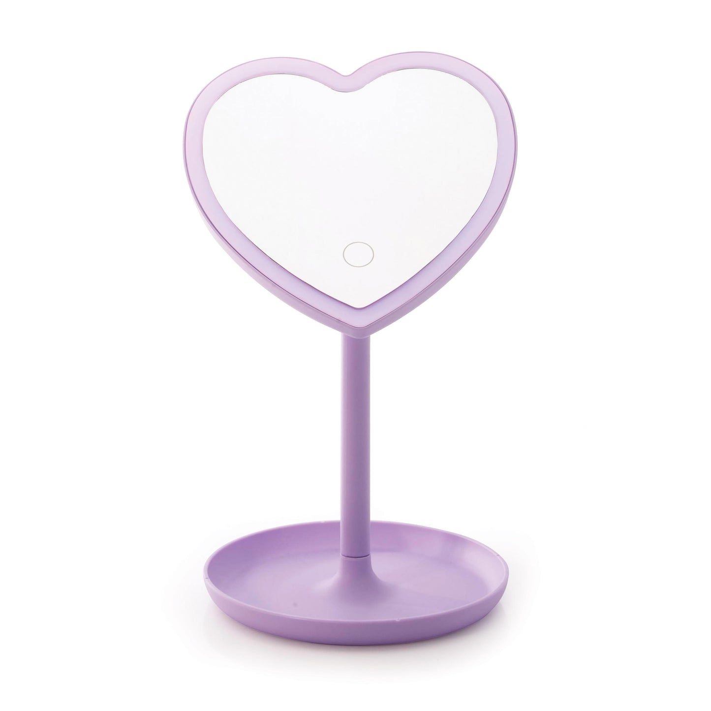 ISGIFT LIGHT UP LED HEART MIRROR PURPLE