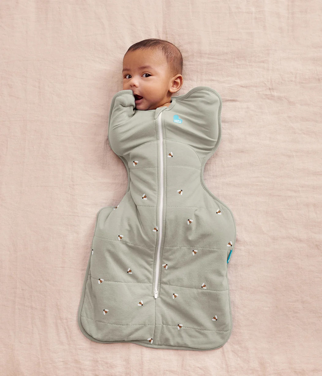 LOVE TO DREAM SWADDLE UP SLEEPING BAG 2.5 TOG | BEES OLIVE