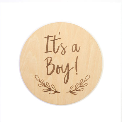 SNUGGLE HUNNY | WOODEN MILESTONE CARD | GENDER REVEAL