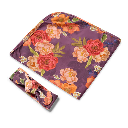 Snuggle Hunny Jersey Wrap and Headband Set - Sienna