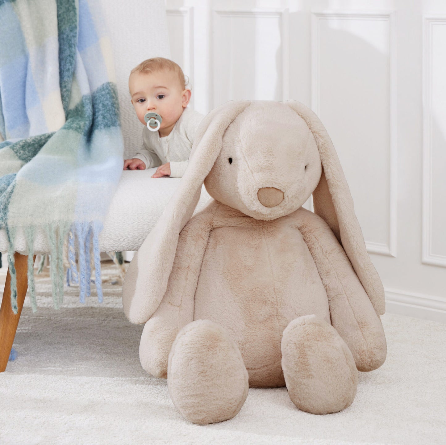 JIGGLE AND GIGGLE GIANT SOFT TOY BUNNY | BEIGE