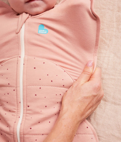 LOVE TO DREAM SWADDLE UP SLEEPING BAG 2.5 TOG | PEBBLES ROSE