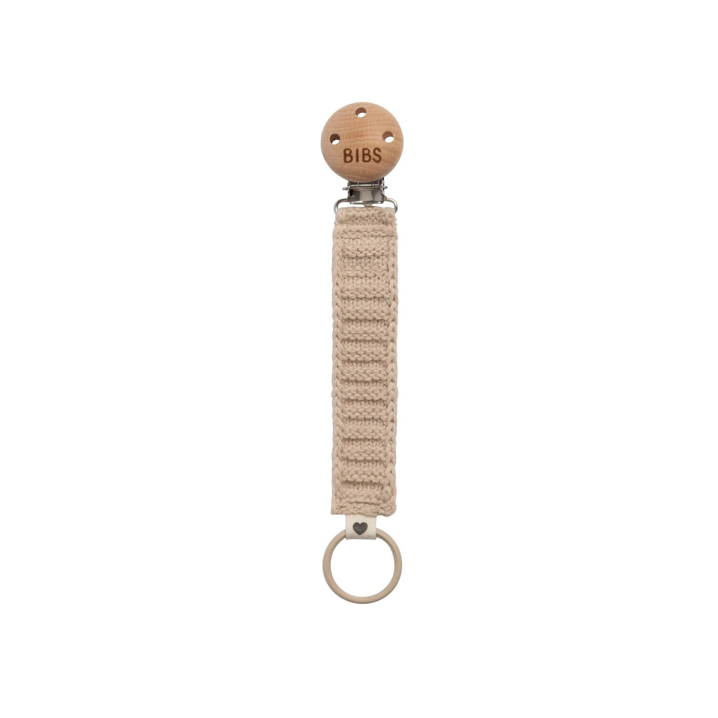 Bibs Dummy Clip - Knitted Vanilla