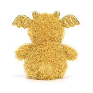 Jellycat Little Dragon Gold and Glitter