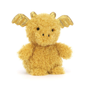 Jellycat Little Dragon Gold and Glitter