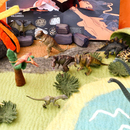 Tara Treasures Large Dinosaur Land And Volcanic Playmat