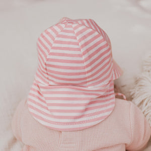 Bedhead Legionnaire Flap Sunhat - Pink Stripe