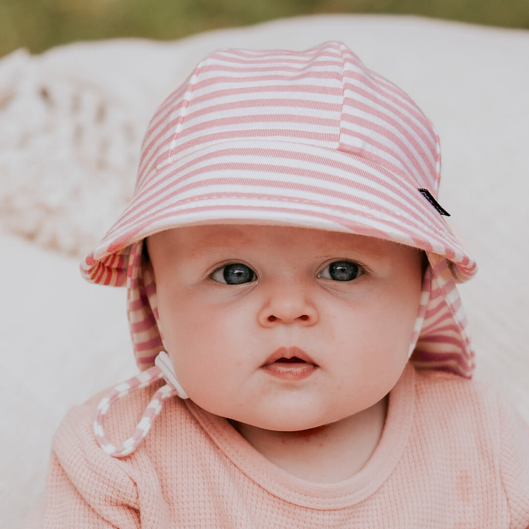 Bedhead Legionnaire Flap Sunhat - Pink Stripe