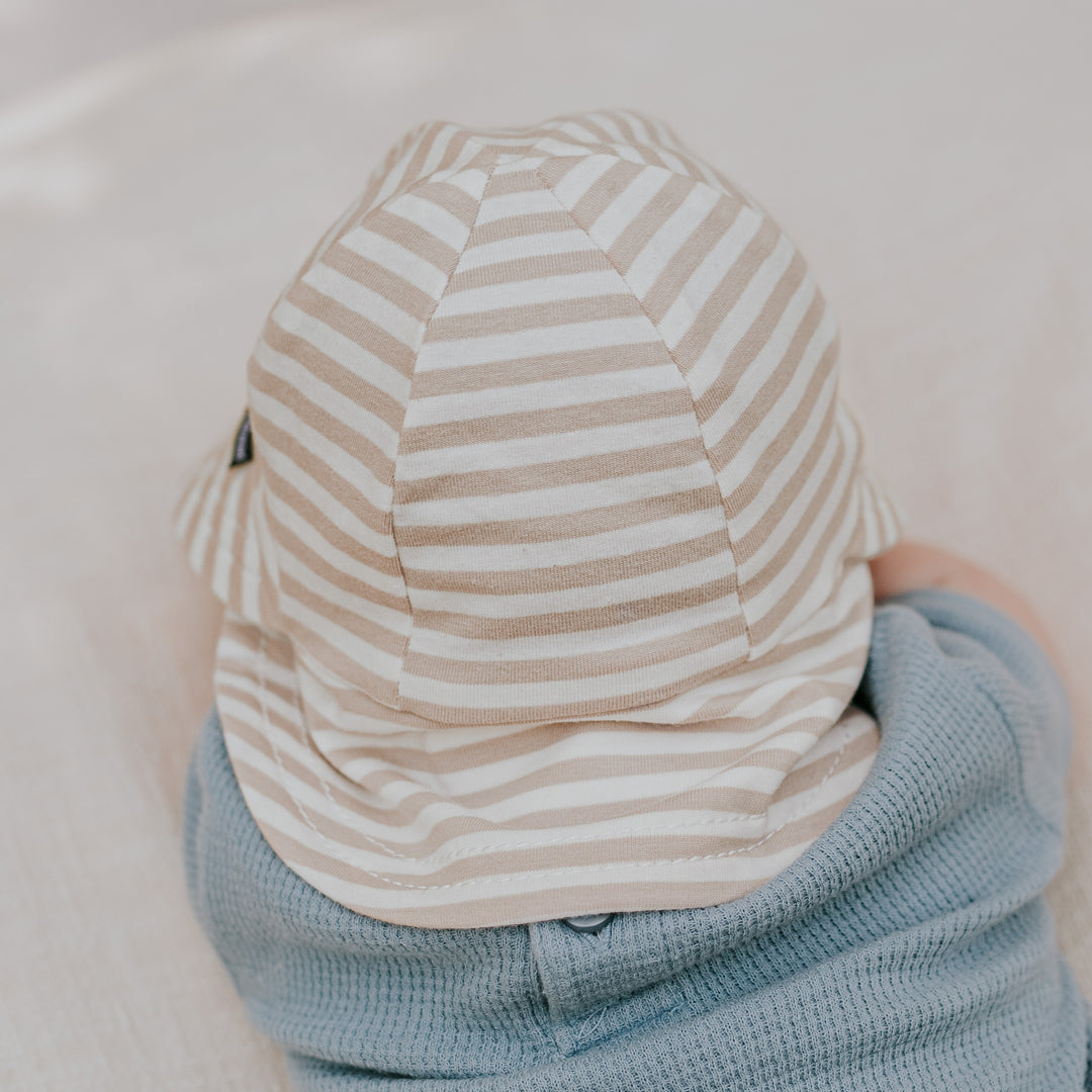 BEDHEAD BABY LEGIONNAIRE FLAP SUNHAT | NATURAL STRIPE